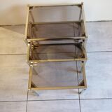 Suite of 3 pull-out tables 70s