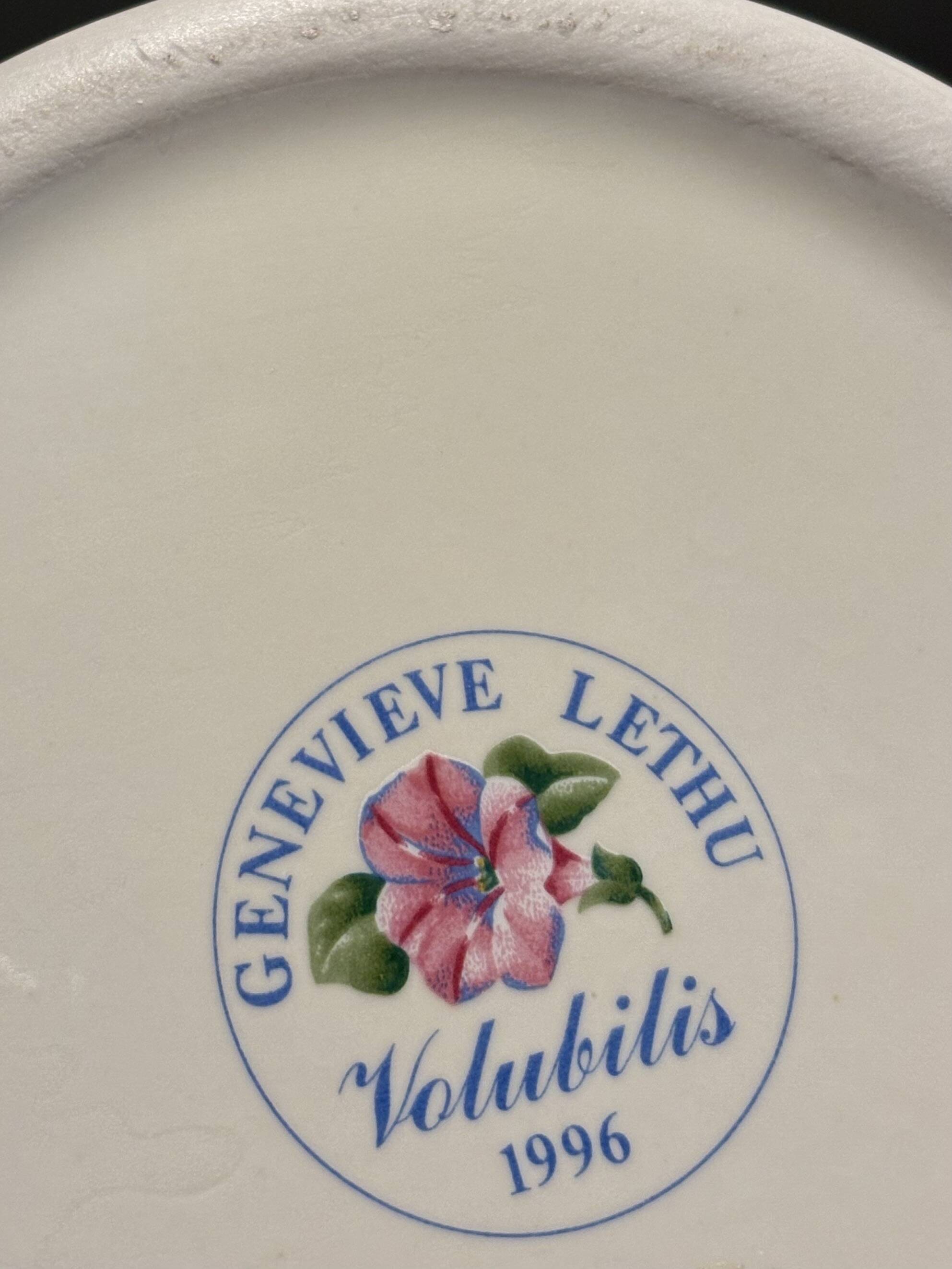 Vintage Flowered Jug Pichet Cruche by Geneviève Lethu Volubilis