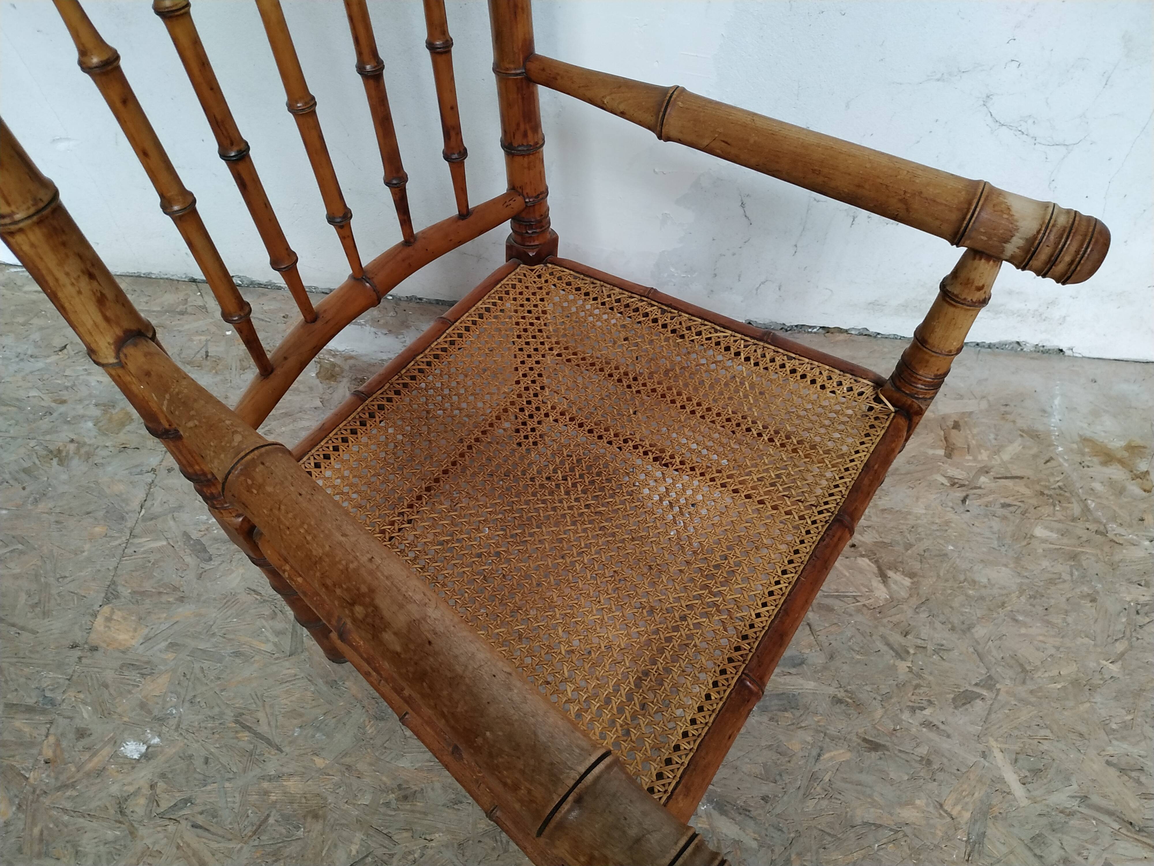 Bamboo armchair 1900