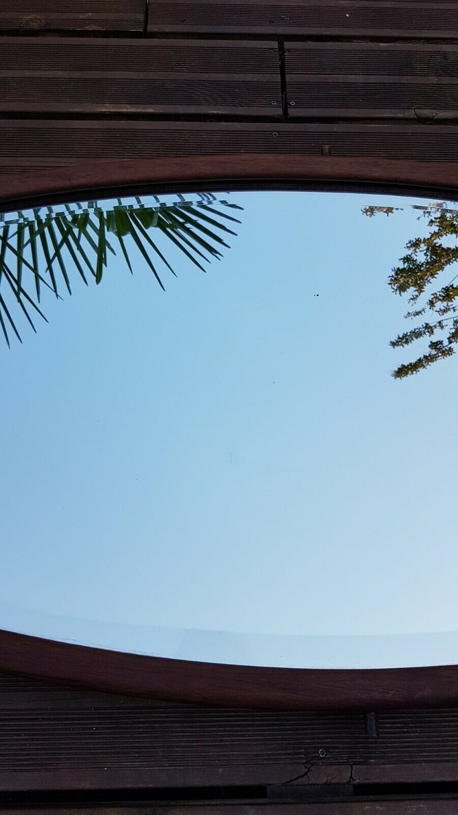 Oval mirror from a 1930s dressing table H138.50 x W 60.50 cm