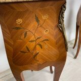 Pair of marble bedside tables