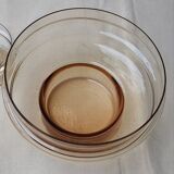 Amber glass salad bowl, 1970