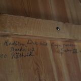 Swedish brutalist mid-century sculptural chair in solid pine.