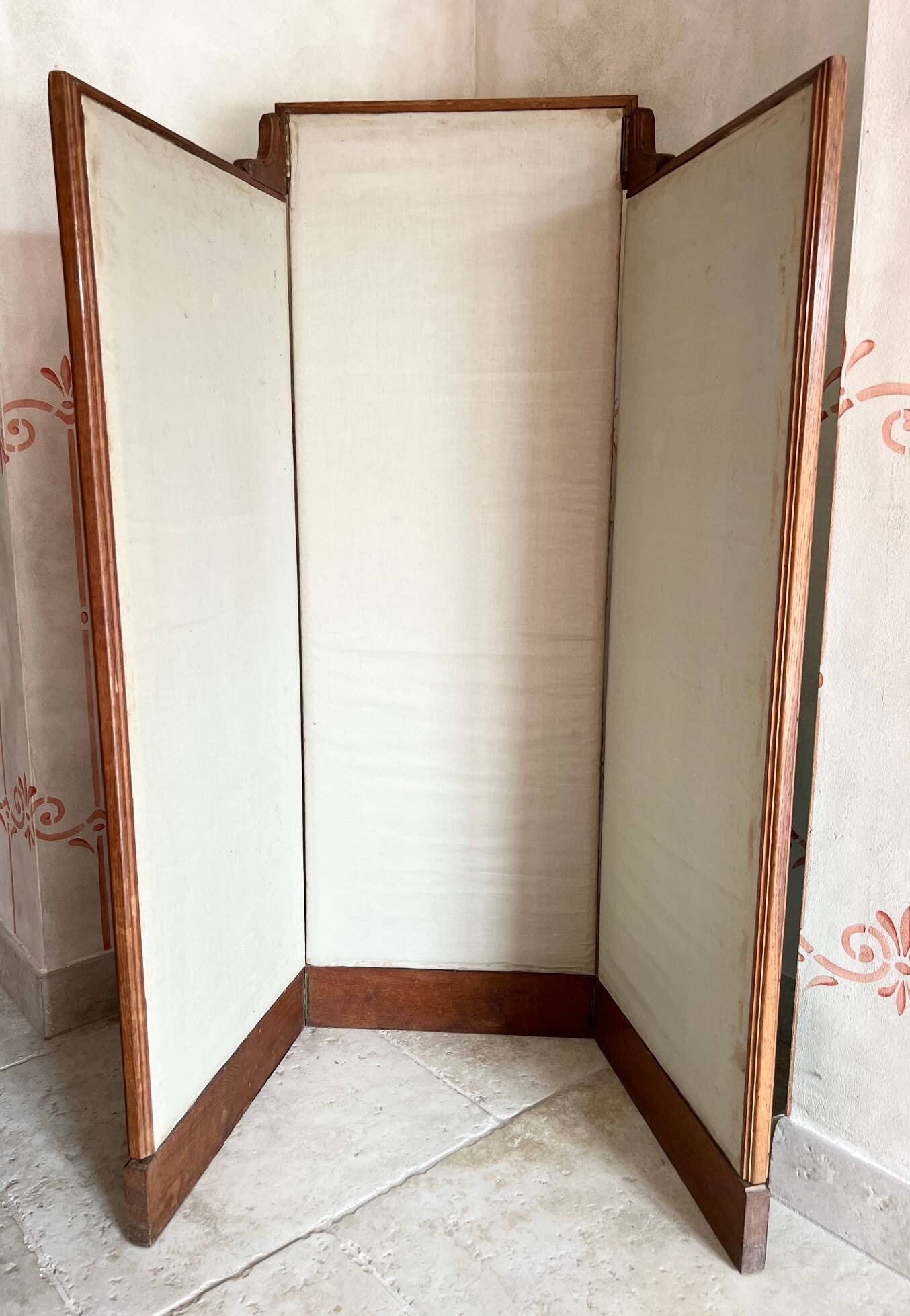 Art Nouveau screen 1900 floral decoration