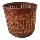 Wicker and bamboo pot cover 70s