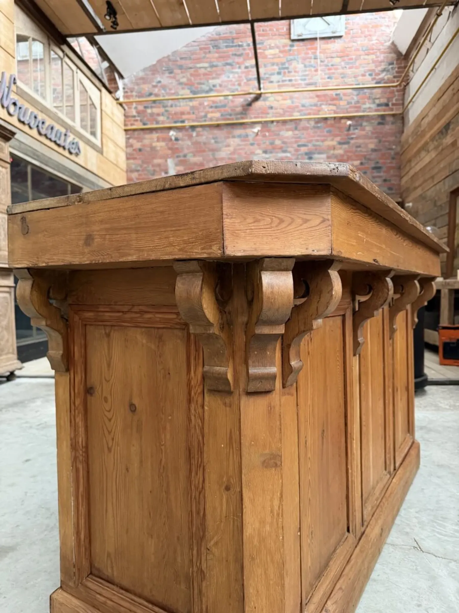 Pine counter from the early 20th century.