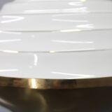 1950s Czechoslovak brass pendant with opaline glass diffuser