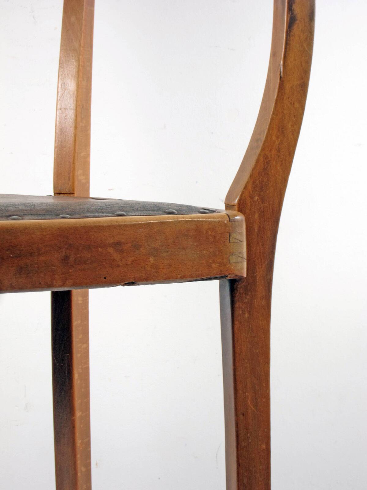 Antique oak Art Nouveau armchair