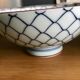 6 white and blue japanese porcelain bowls with mountain decoration