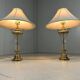 Hollywood Regency crystal & brass table lamps by Underwriters Laboratories Inc