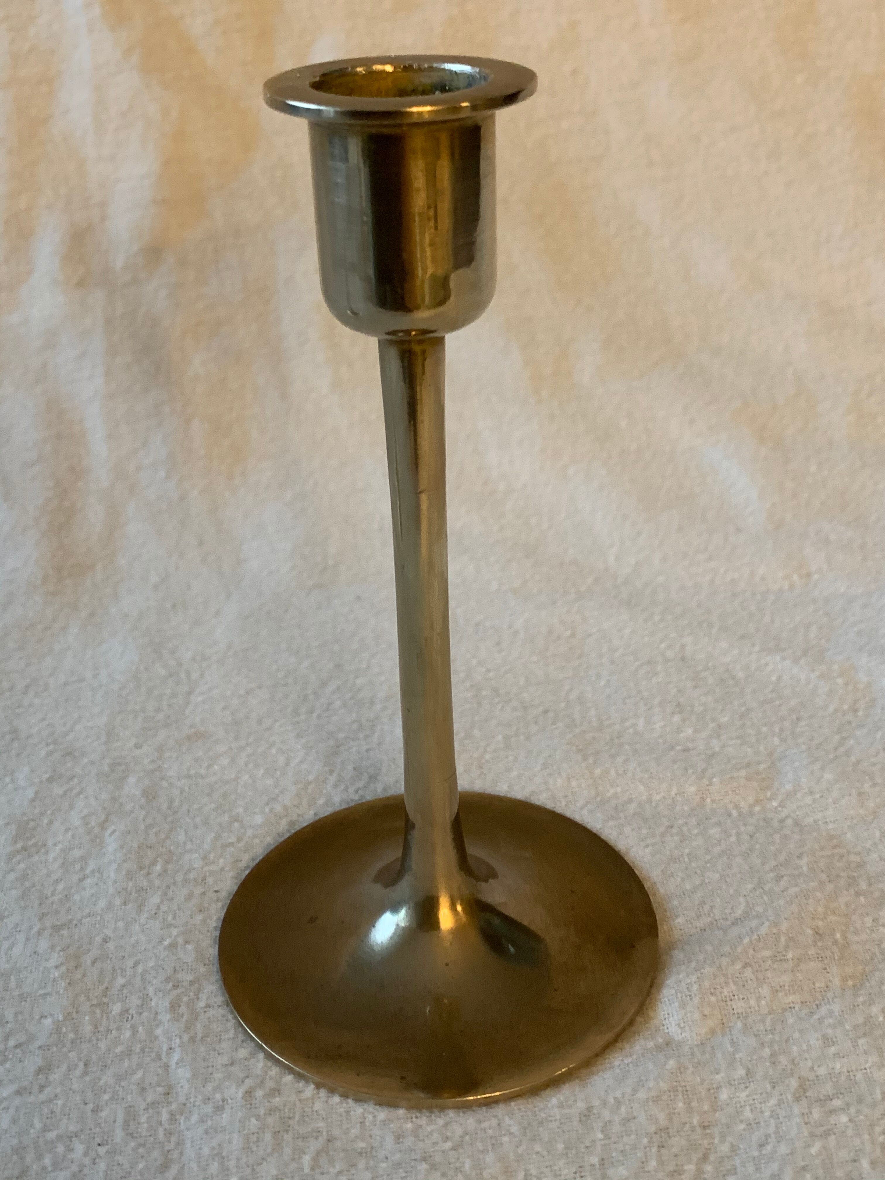 Pair of brass candlesticks