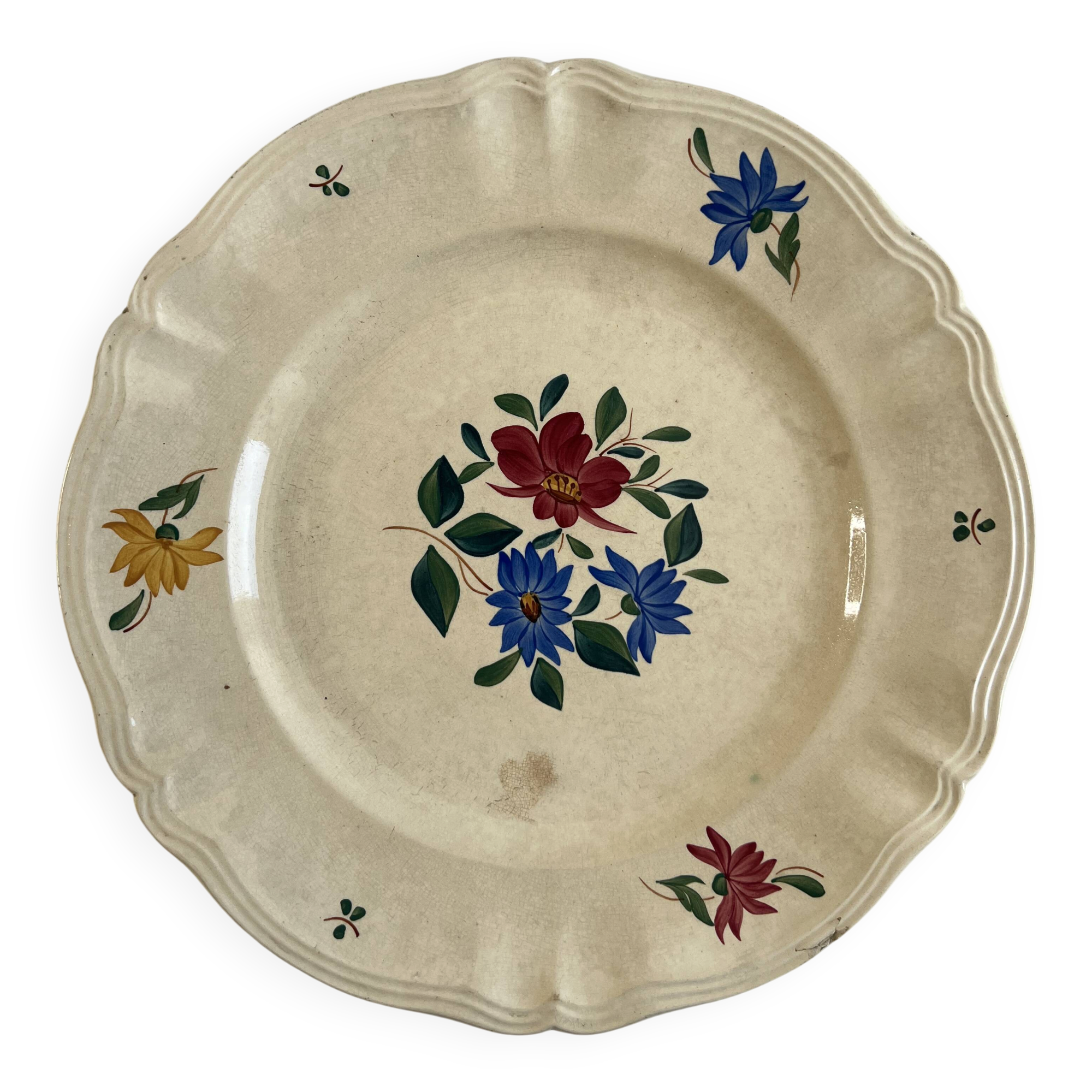 Plat Sarreguemines en terre de fer