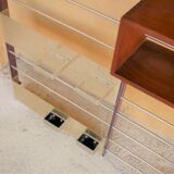 Vintage Scandinavian teak and aluminum coat holder