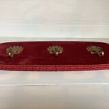 Baroque coat rack in garnet-burgundy velvet