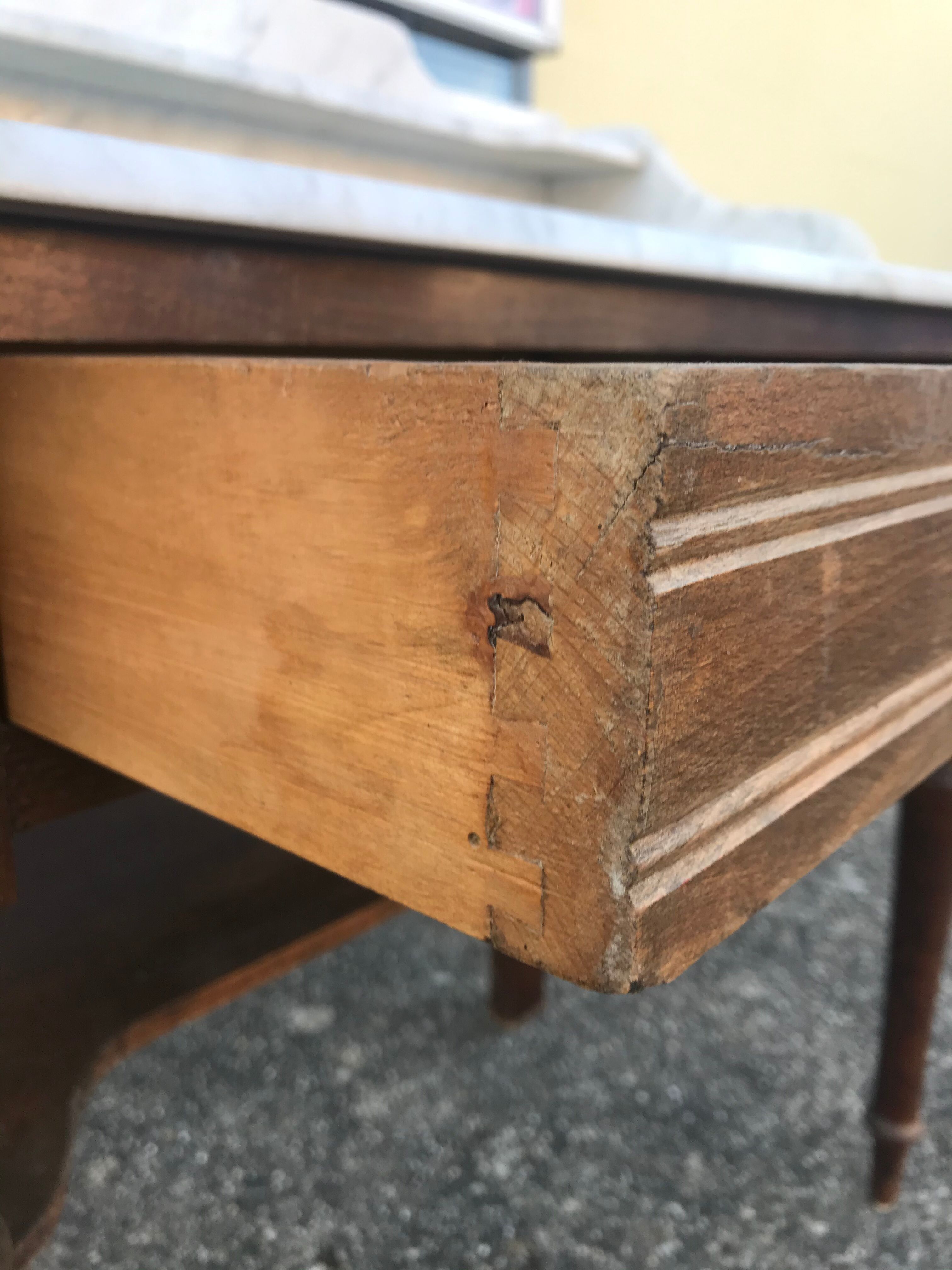 Louis Philippe marble toilet table