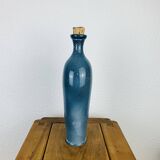 Blue ceramic bottle vase 35 cm