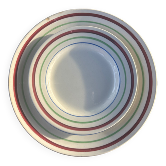 Lot d'assiettes bistrot - Porcelaine Gien