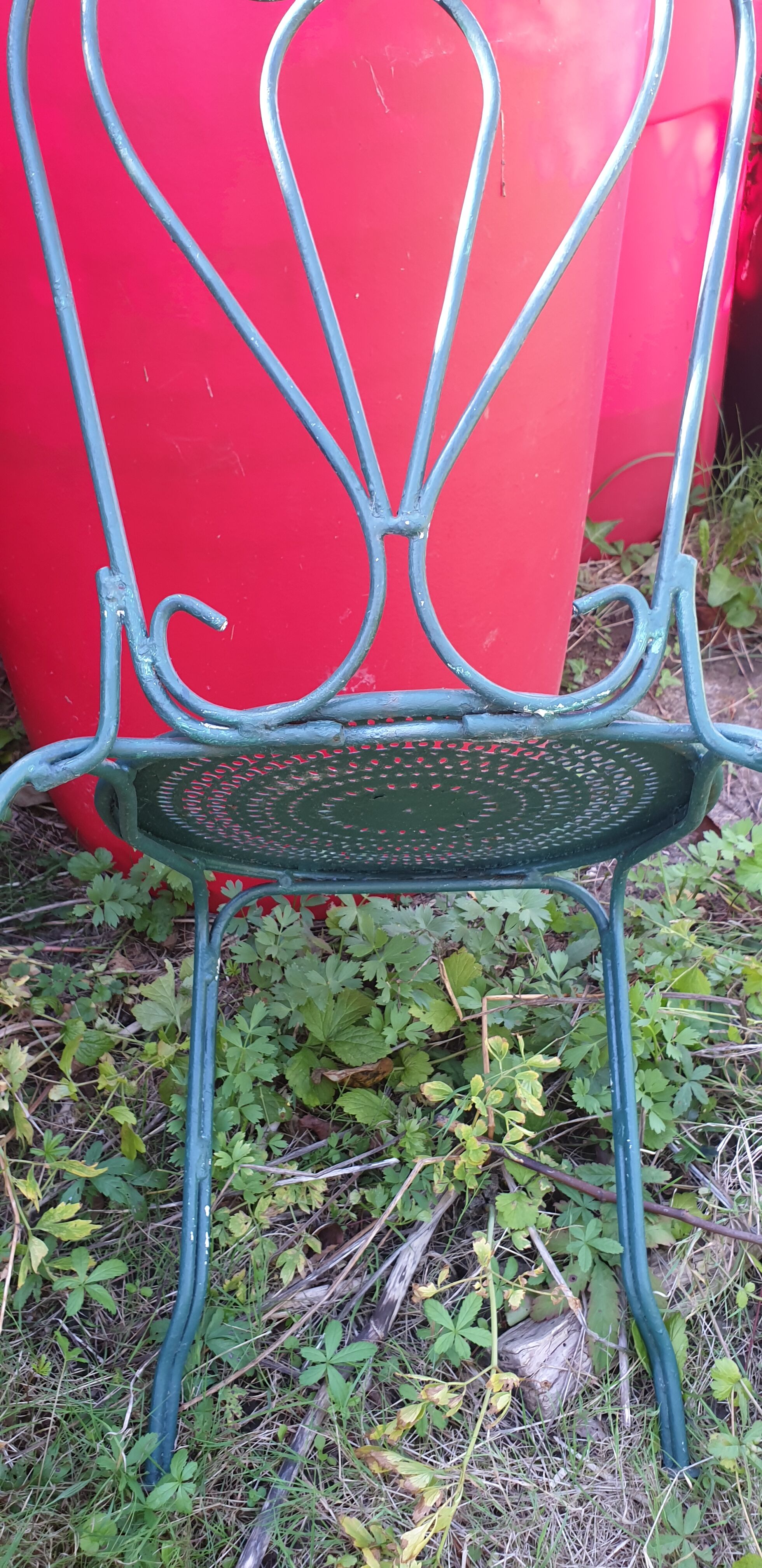 3 wrought iron garden chairs