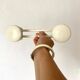 Vintage metal coat rack with 2 hooks