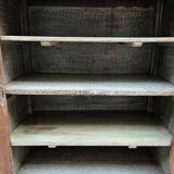 Ancien cabinet vitré en teck birman