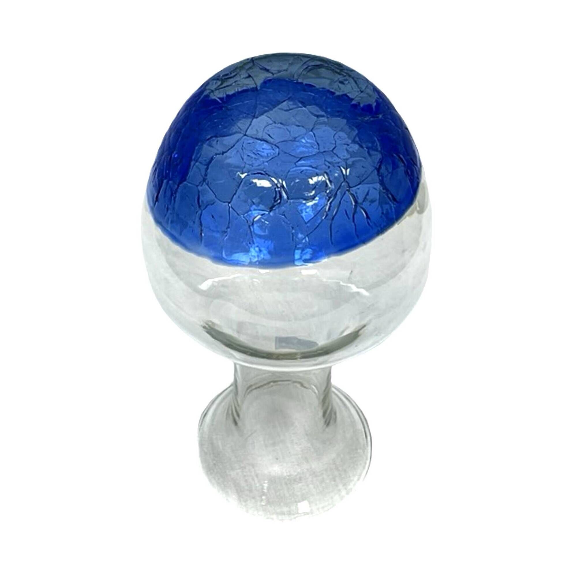 "Flirt" Glass Vase by R&B Ritzenhoff Breker – Cobalt Crackle Glass – 1990s