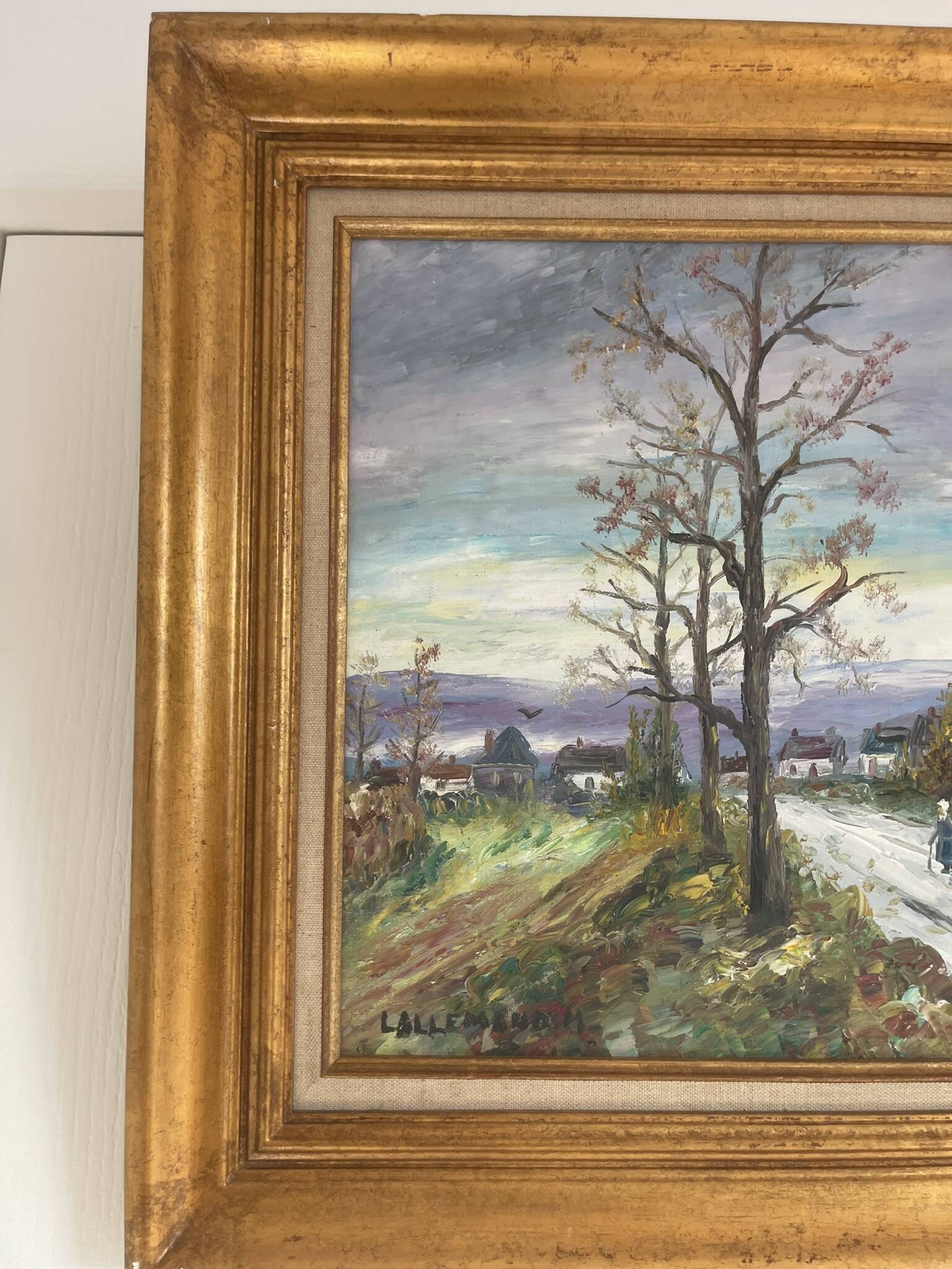 Oil Painting Canvas Country Path Landscape Nature Autumn LALLEMA