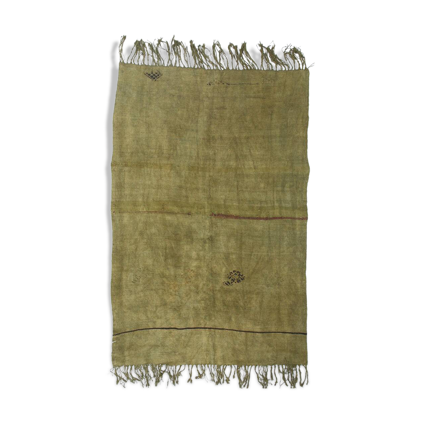5x7 Army Green Contemporary Vintage Rug, 143x220Cm
