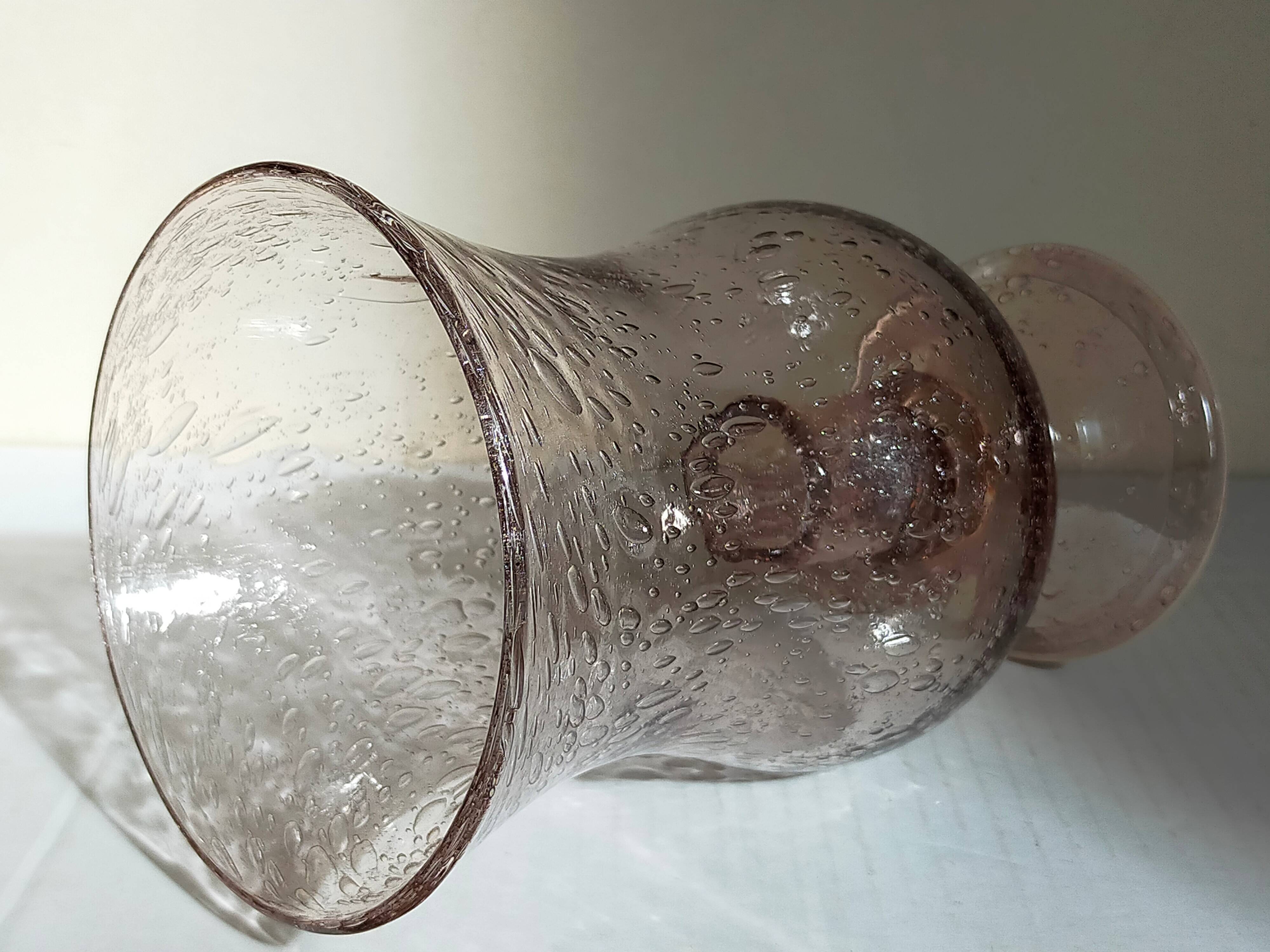 Vintage Biot blown glass tealight holder