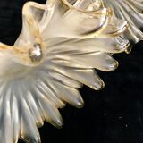 Mazzega gold amber pair of wall light