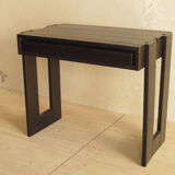 Desk in solid iroko tinted black
