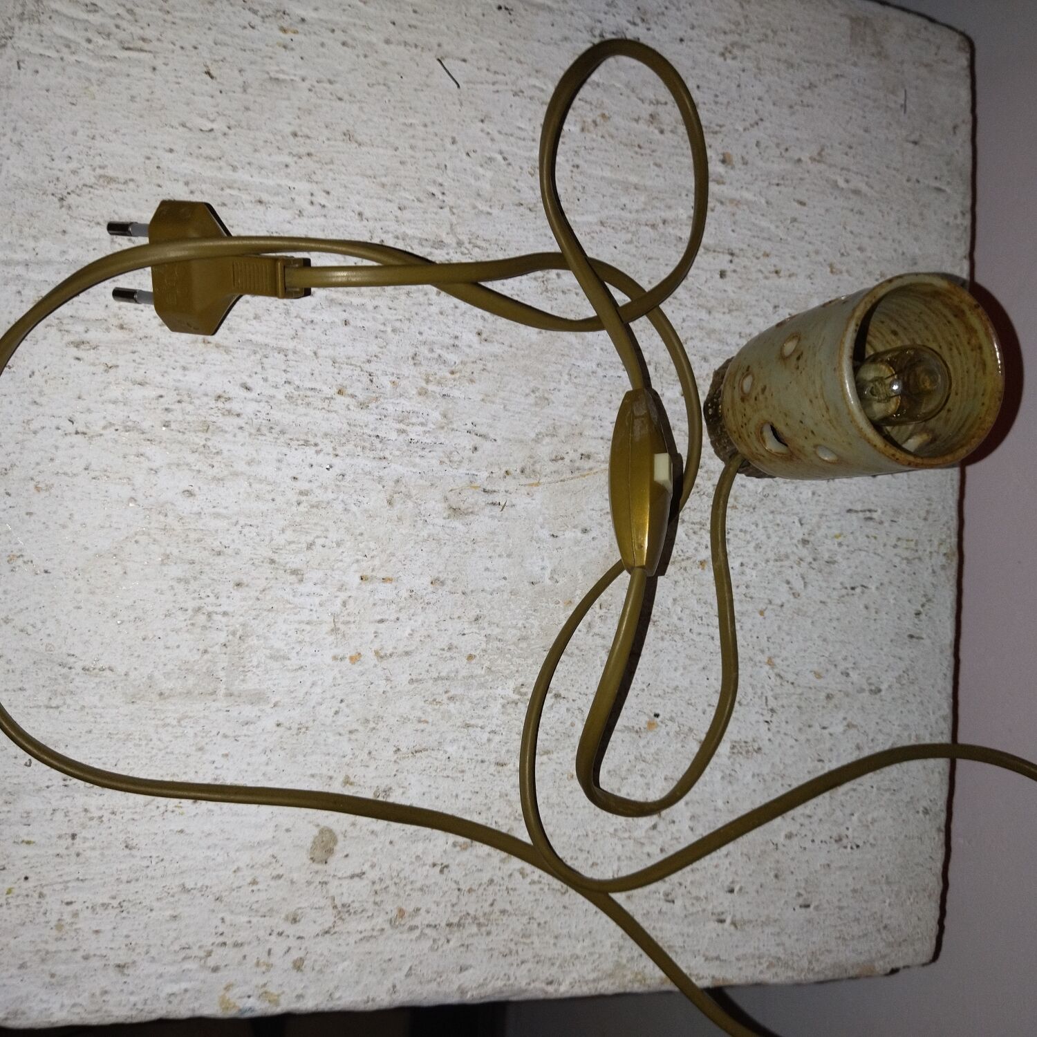 Night light 50s stoneware and bronze