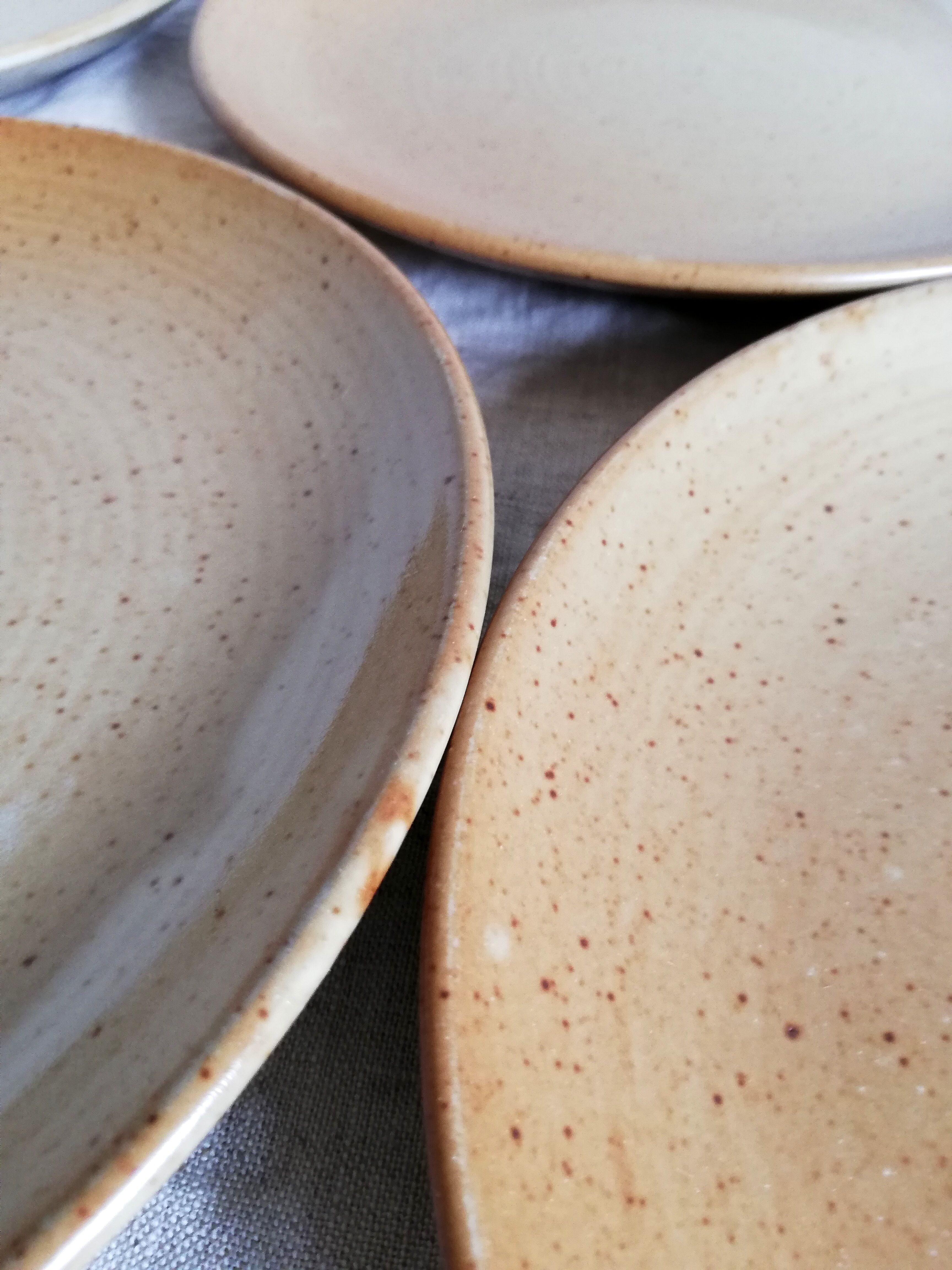 Service assiettes pour 4 en grès village CNP France