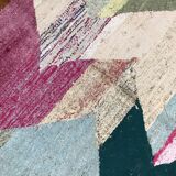 Moroccan Berber carpet Kilim Boucherouite 2, 03x1, 02m