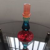 Multicoloured glass candlestick