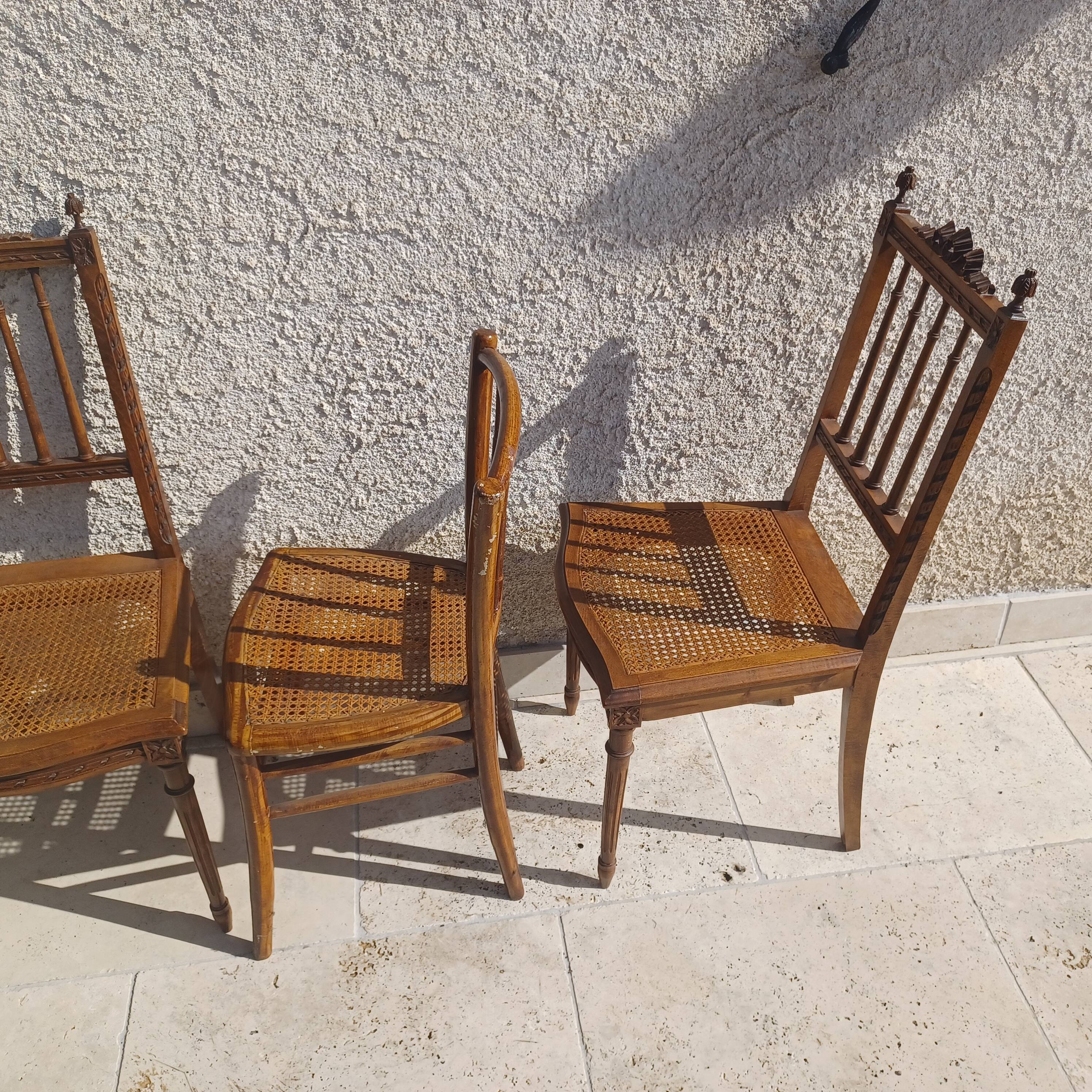 Vintage caned chairs