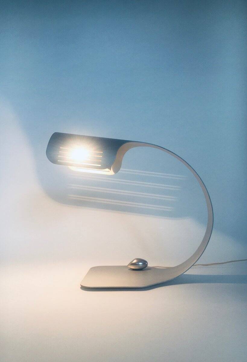 Aluminium Colomba Design Desk Lamp by Walter & Moretti, France, 1972