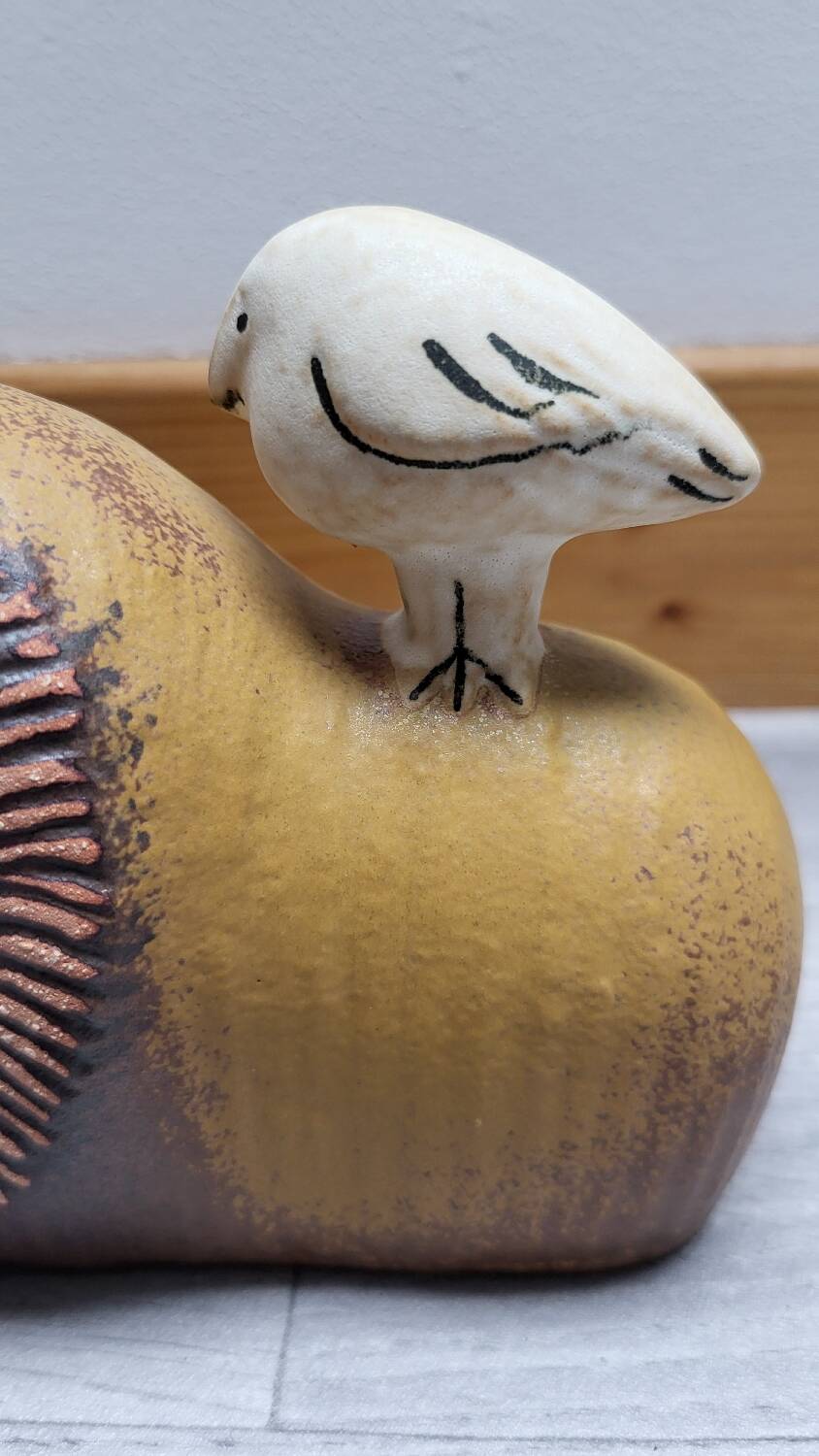 Ceramic the lion and the bird Lisa Larson Gustavsberg