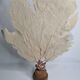 Antique gorgonian coral, Venus fan, on solid wood base, 58 cm