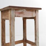 Industrial console table with patinated colorful paint, Belgium ca. 1950