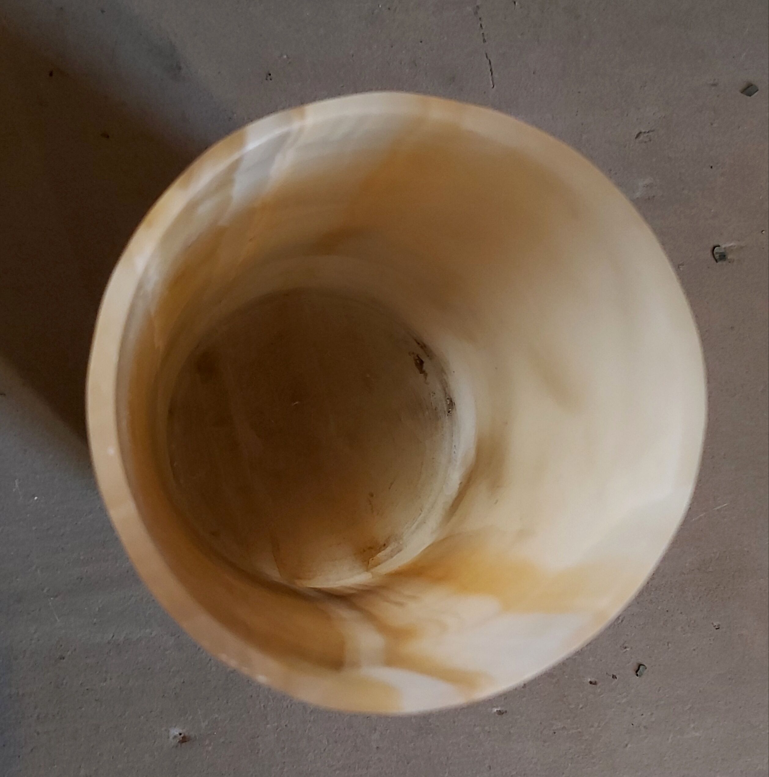 Vase onix jaune vintage de français