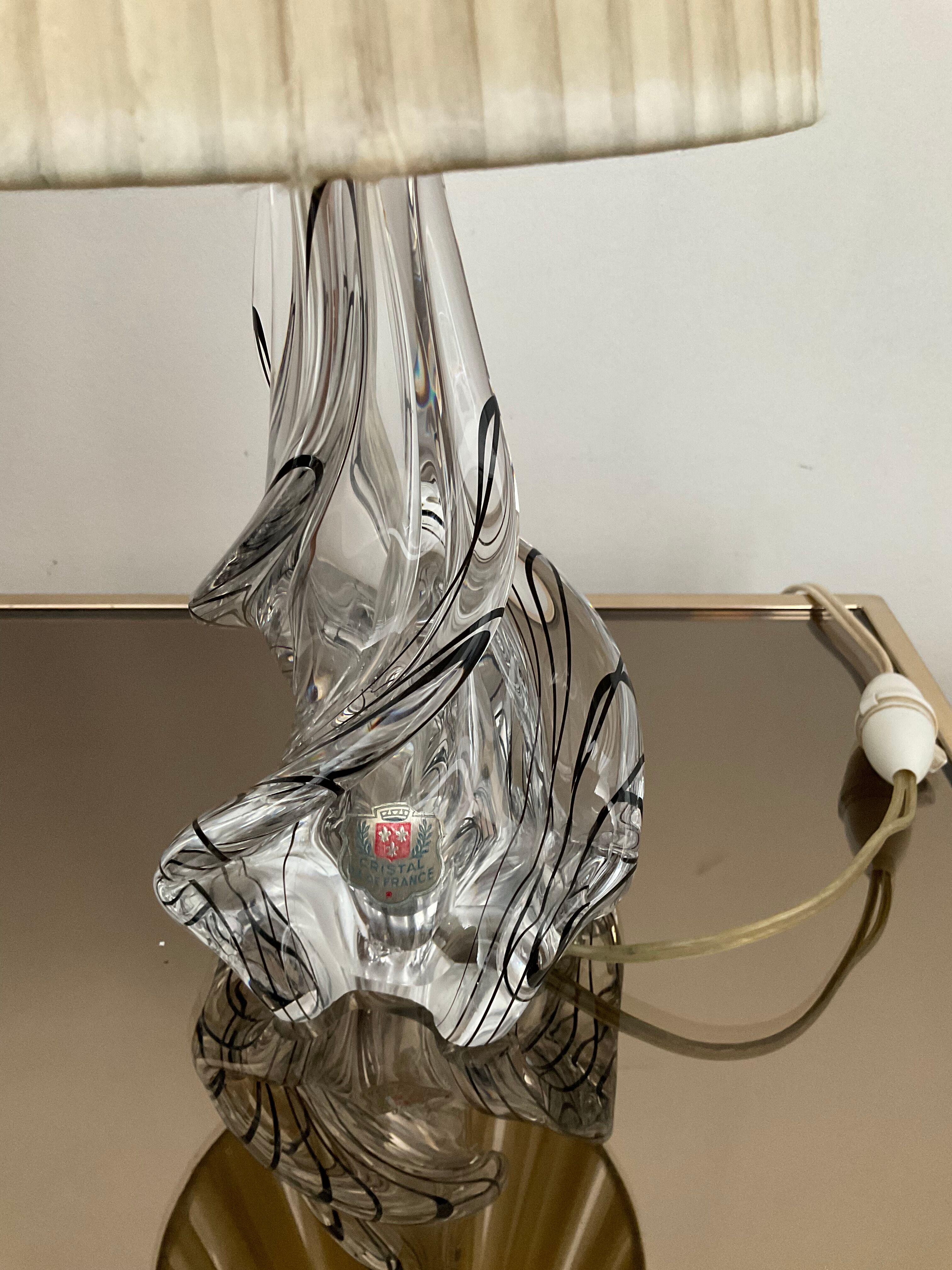 Vintage crystal lamp France 60s-70s