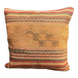 Coussin en laine rose