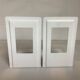 Pair of white metal bookends