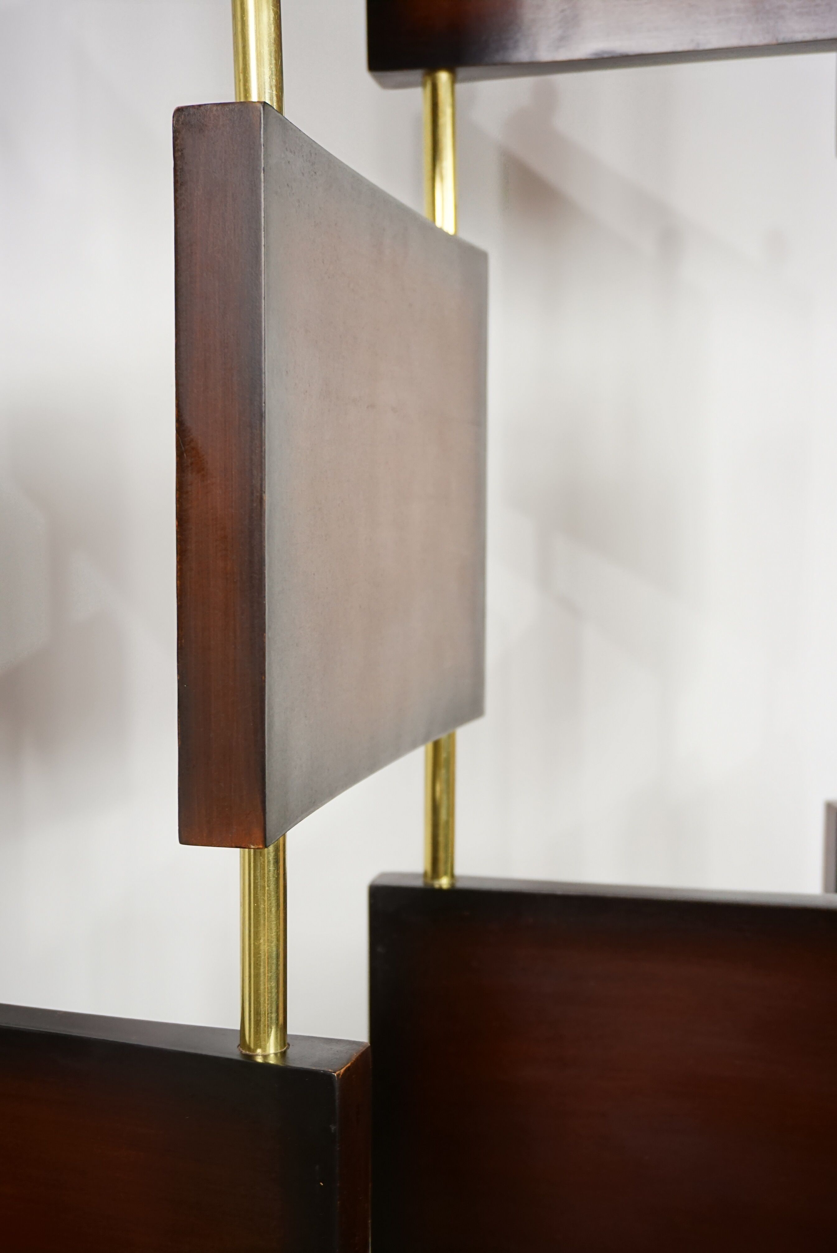 Wooden and brass screen
