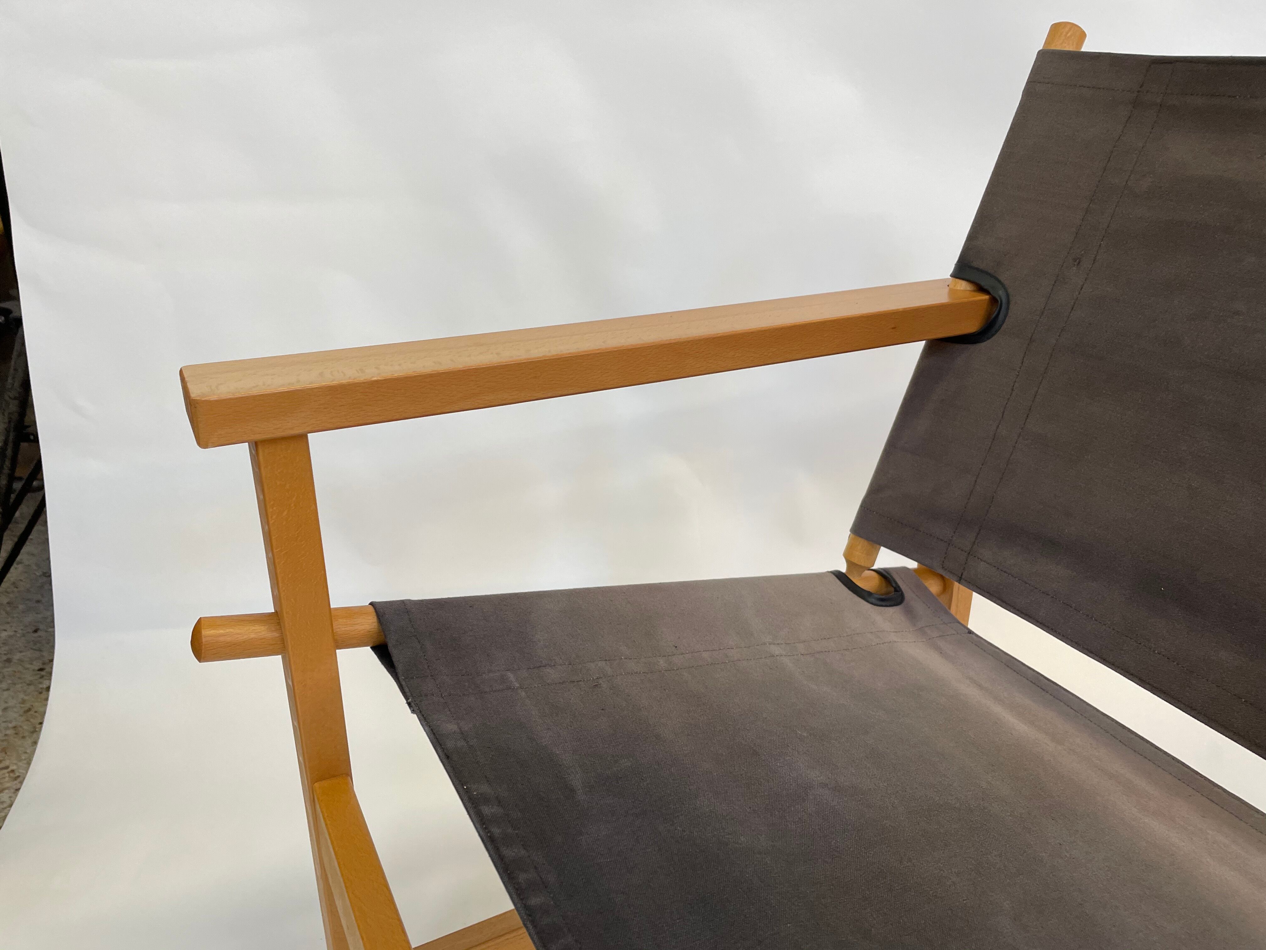 Vintage Safari Chair 1980s Hyllinge Møbler Denmark