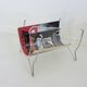 Magazine rack for Roche Bobois in plexiglass and chromed metal, 1970