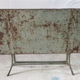 Old metal dining table