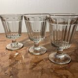 3 anciens verres à vin bistrot