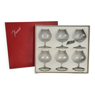 6 verres à cognac en cristal de Baccarat