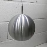 Pair of functional 70's aluminum ball pendants